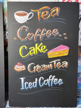 A-board created for The Village Cafe - Street Somerset