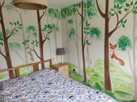 Bedroom Woodland mural