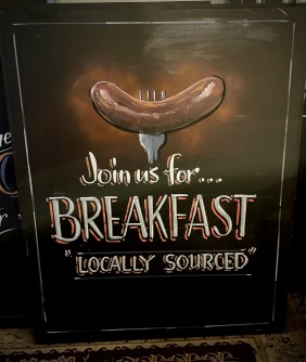 Breakfast board at The Fortescue Inn Salcombe Devon