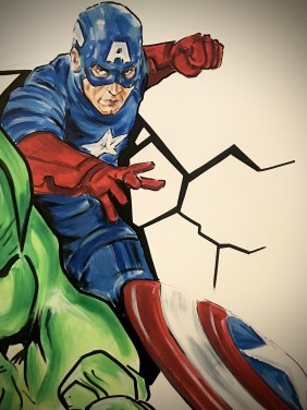 Captain America mural