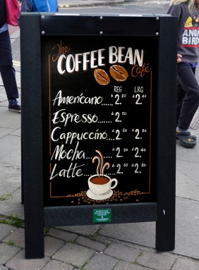 Coffee Shop pavement sign