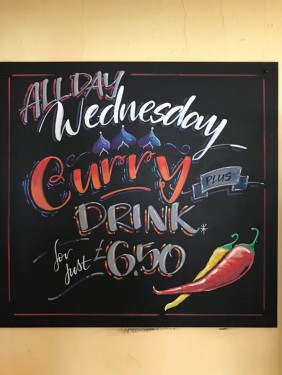 Curry & Drink Special - Chalkboard - Yeovil