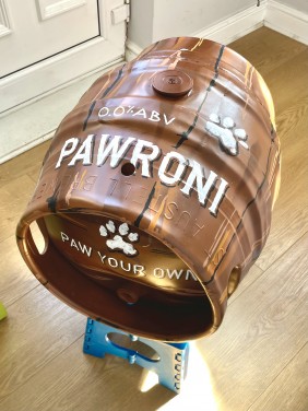 Doggy watering station made from old keg for The Commercial Inn - Bridgwater