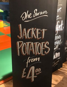 Jacket Potato Chalk Board pub