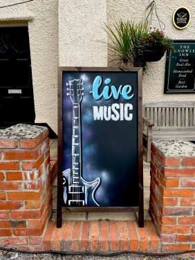 Live Music A Board - the Knowle Inn Bridgwater