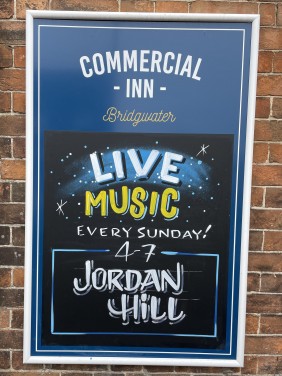 Live music - chalkboard for Commercial Inn - Bridgwater
