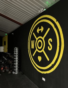 Logo mural at Watergate Studios Bridgwater