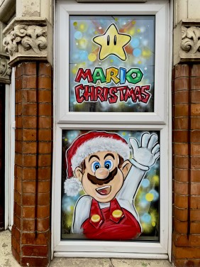 Mario Christmas window