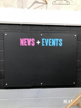 News & Events Chalkboard