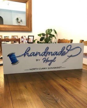Personalised craft fair sign created for 'Handmade by Hazel'