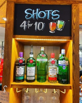 SHOTS bar board - The Kings Arms Taunton