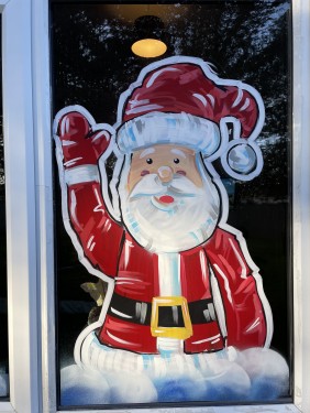 Santa Christmas window