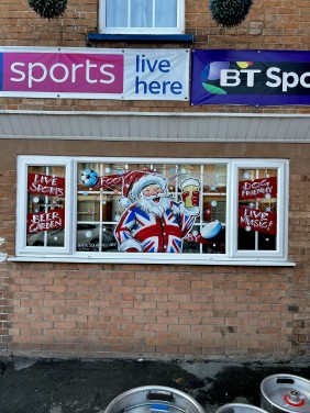 Santa Claus window art