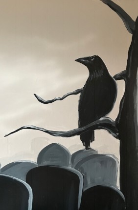 Teenagers Bedroom Crow wall art