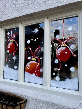 The Old Farm House Christmas windows